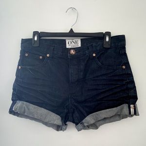 One Teaspoon Chargers Denim Shorts Size 26 - Raw